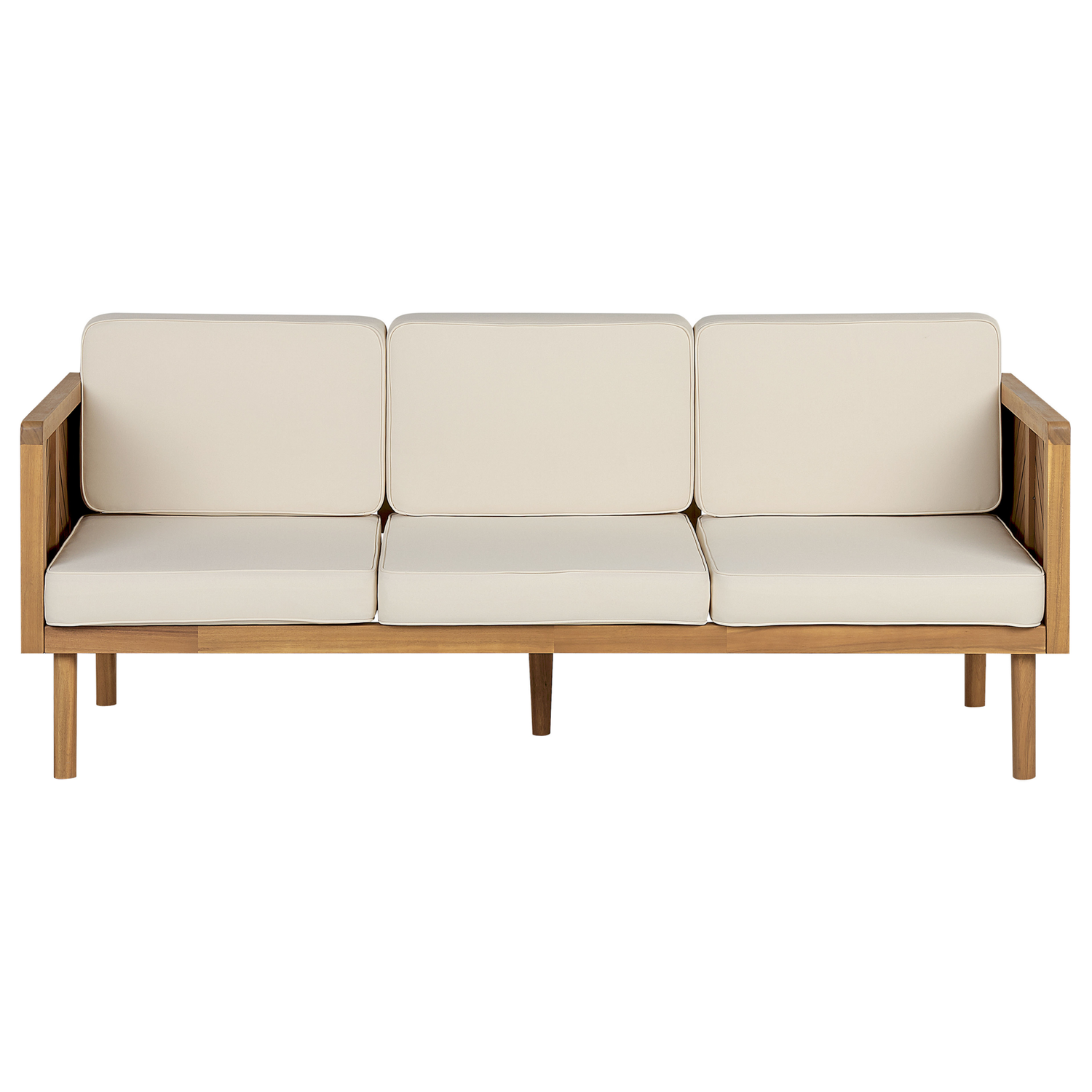 Beliani - BARATTI - Driezitsbank - Lichte houtkleur - Acaciahout