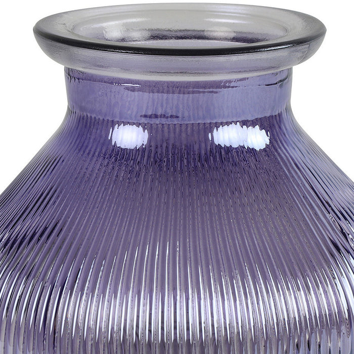 Decostar Bloemenvaas - paars|transparant glas - H12 x D15 cm