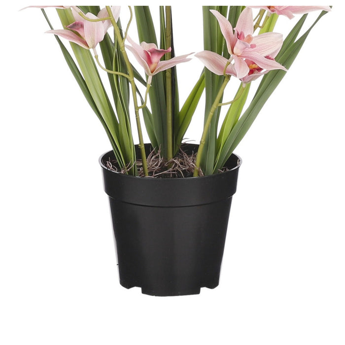 Mica Decorations Orchidee bloem kunstplant - perzik roze - H66 x B34 c