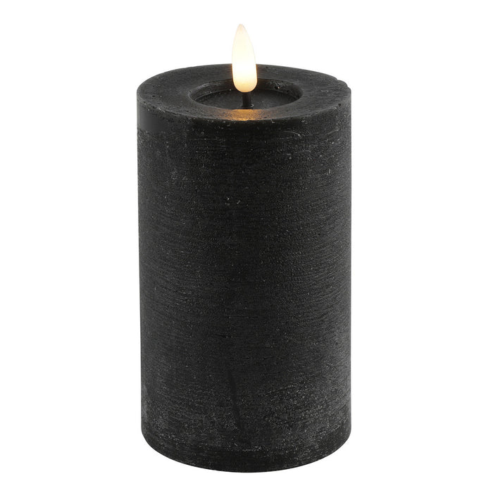 Countryfield LED kaars|stompkaars - zwart - D7,5 x H12,5 cm