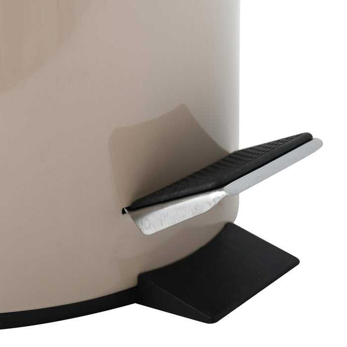 MSV badkamer|toilet pedaalemmer - beige - 3 liter - 17 x 25 cm