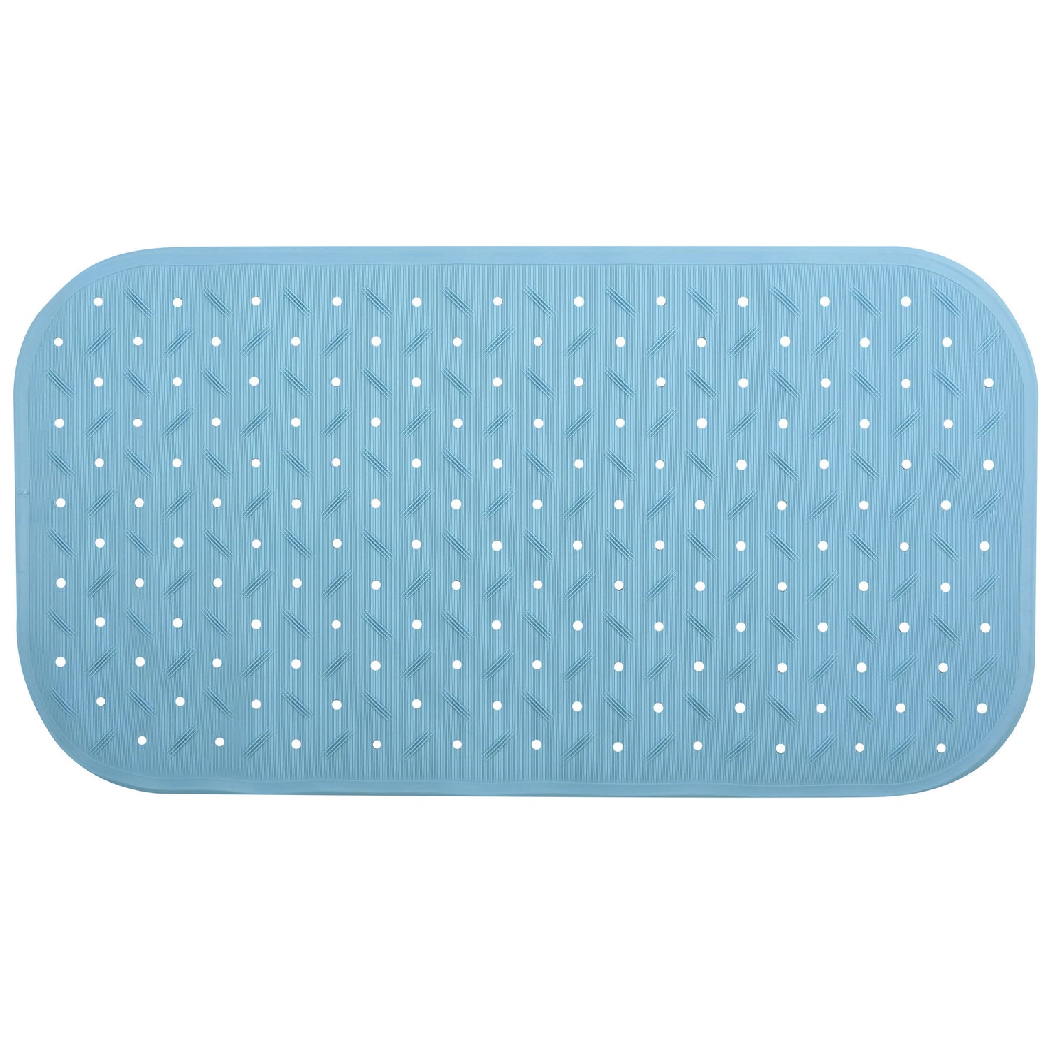 MSV Douche|bad anti-slip mat badkamer - rubber - turquoise - 36 x 76cm