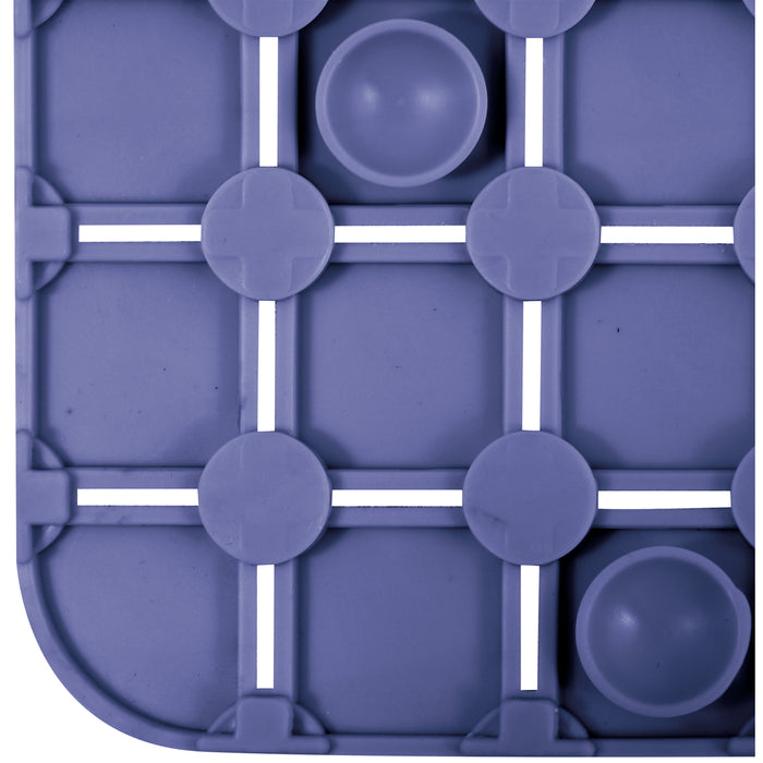 MSV Douche|bad anti-slip mat badkamer - rubber - blauw - 76 x 36cm