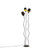 QAZQA Design vloerlamp zwart 3-lichts met klemkappen - Wimme