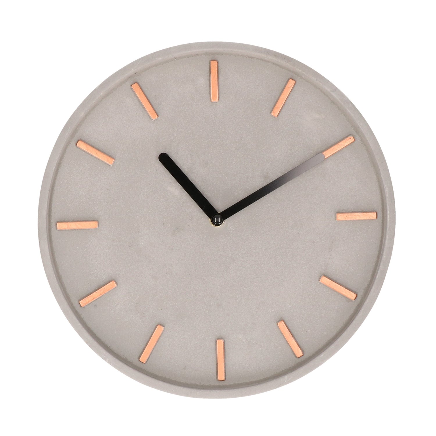 Deco by Boltze Wandklok Gela - grijs met koperkleurig - 27 cm