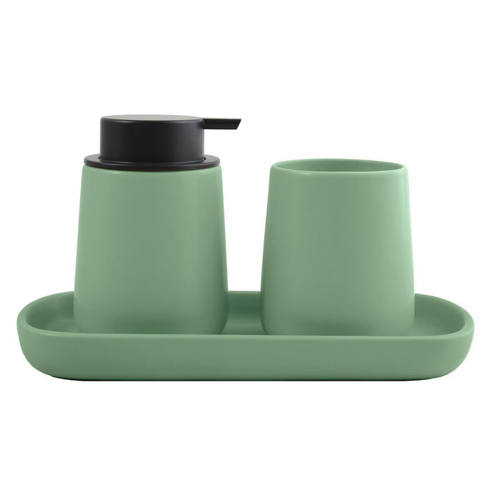 MSV Zeeppompje|dispenser Malmo - Keramiek - groen - 8,5 x 12 cm