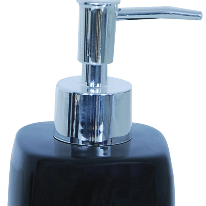 MSV Zeeppompje|dispenser - Montreal - keramiek - zwart- 16 cm