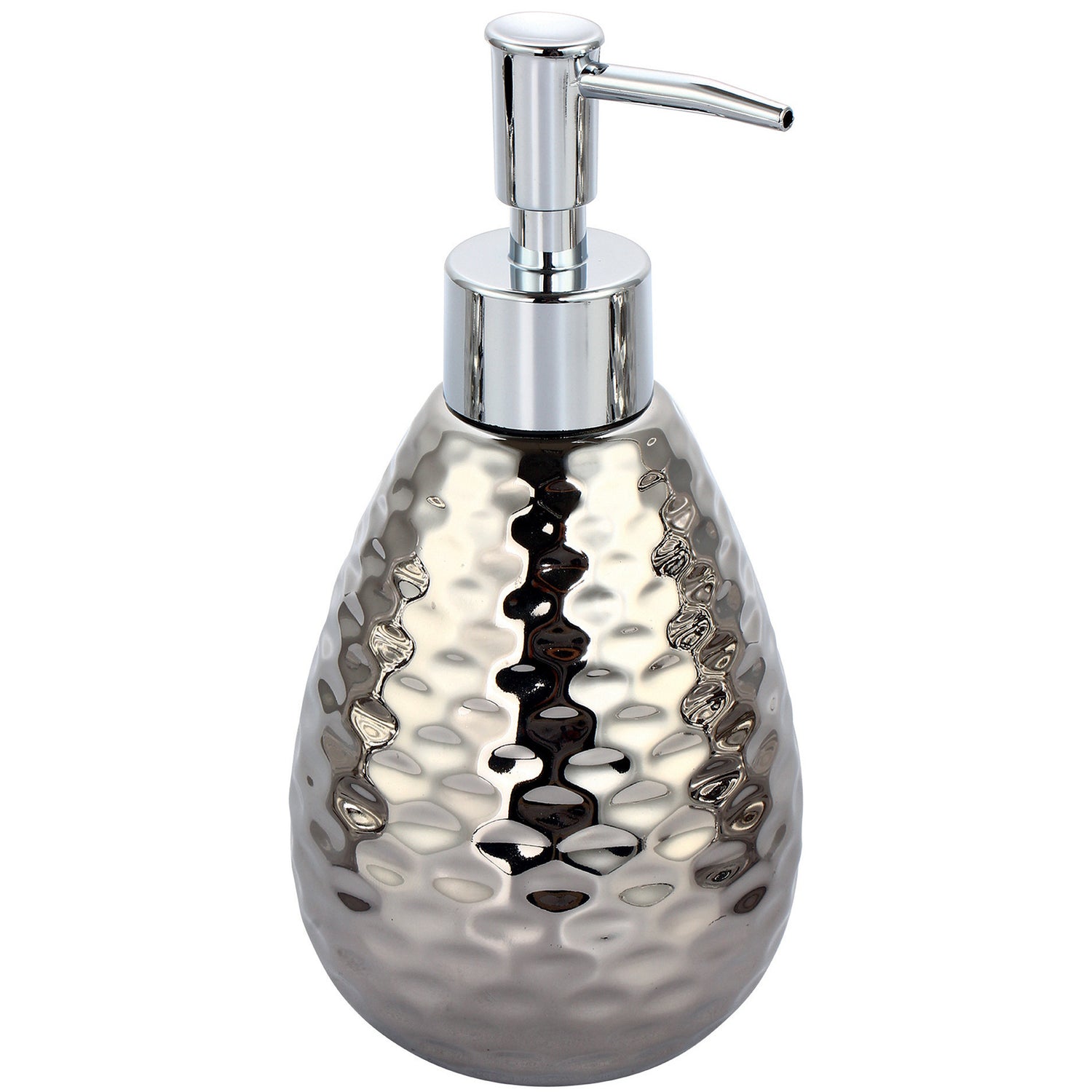 MSV Zeeppompje|dispenser - Phoenix - keramiek - zilver kleur- 19 cm