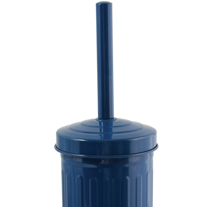MSV Industrial Toilet|wc-borstel houder - metaal - marine blauw - 38cm
