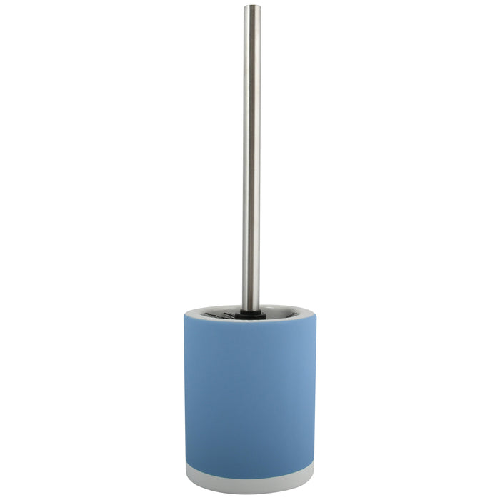 MSV Toilet|wc-borstel houder - keramiek|metaal - pastel blauw - 38 cm