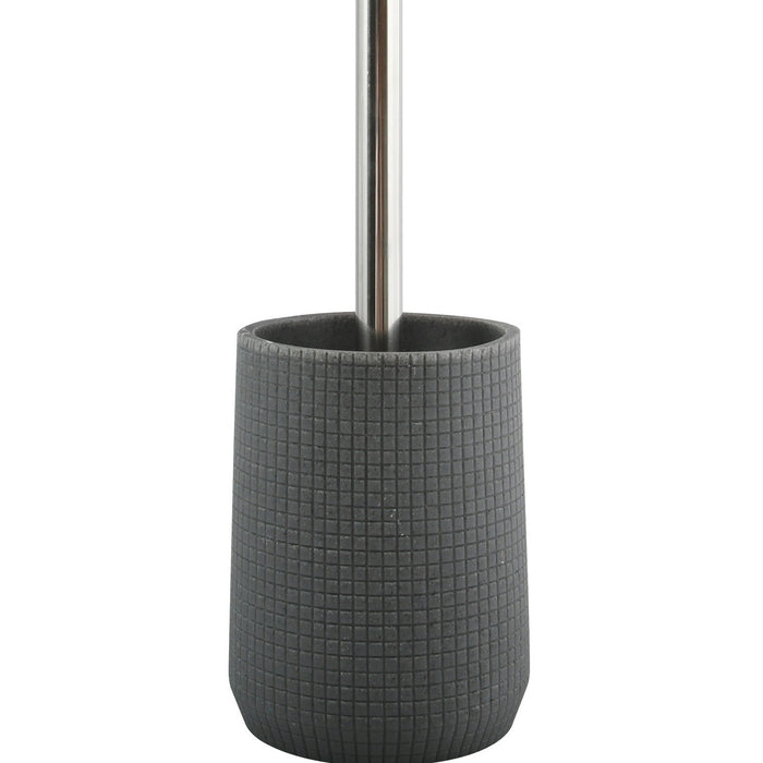 MSV Toilet|wc-borstel houder - kunststeen|metaal - donkergrijs - 35 cm