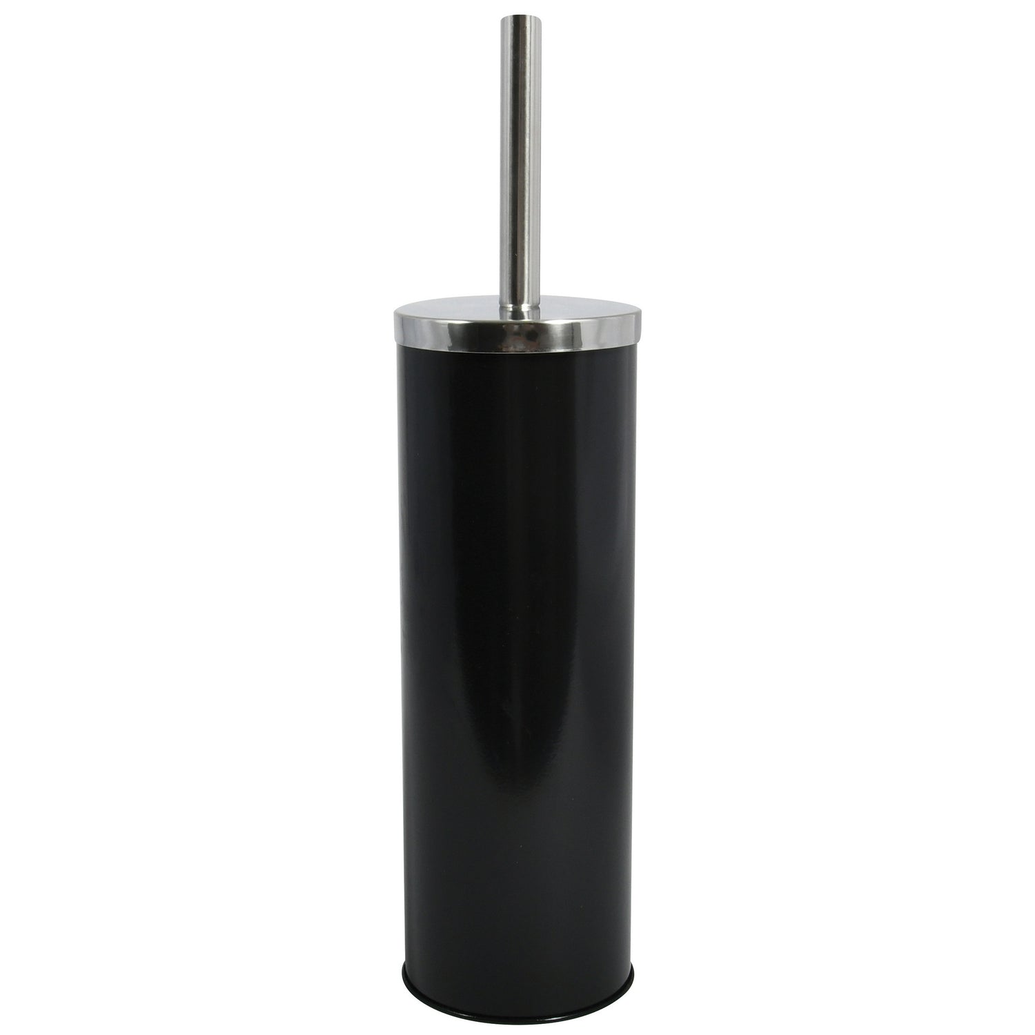 MSV Toiletborstel in houder|wc-borstel - metaal - zwart - 38 cm