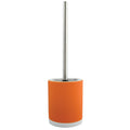 MSV Toilet|wc-borstel houder - keramiek|metaal - oranje - 38 cm