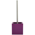 MSV Toiletborstel in MDF houder|rvs wc-borstel - paars - 37 cm