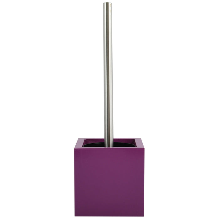 MSV Toiletborstel in MDF houder|rvs wc-borstel - paars - 37 cm