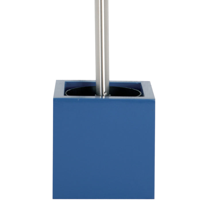 MSV Toiletborstel in MDF houder|rvs wc-borstel - marine blauw - 37 cm