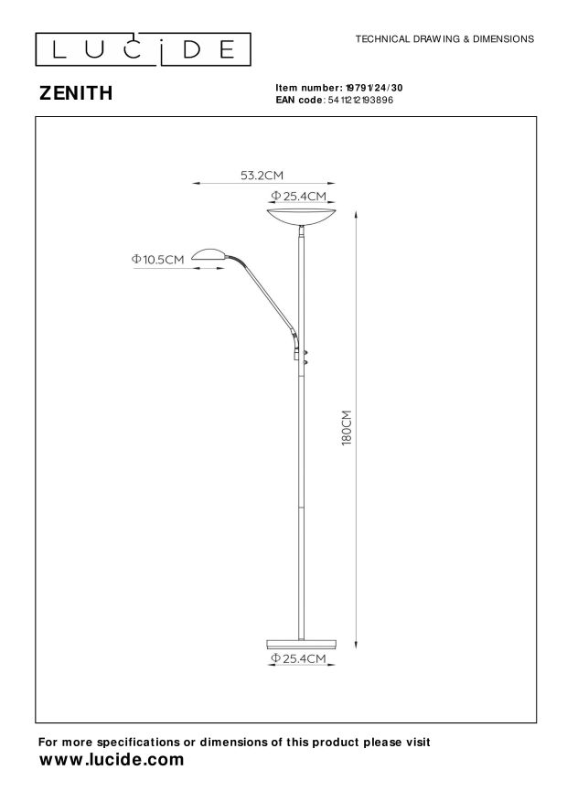 Lucide ZENITH Leeslamp - Zwart