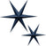 Delight Department Kerst ster blauw set van 2 (40 centimeter)