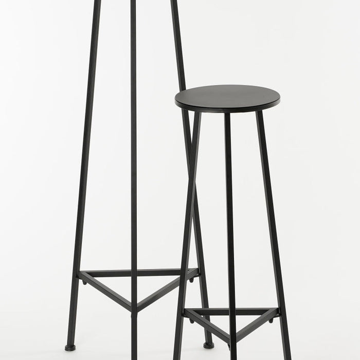 Mica Decorations Plantentafel - H80 x Ø30 cm - Metaal - Zwart