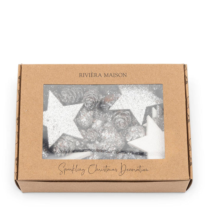 Riviera Maison Sparkling Christmas Deco silver -  14.0x10.0x4.0 cm