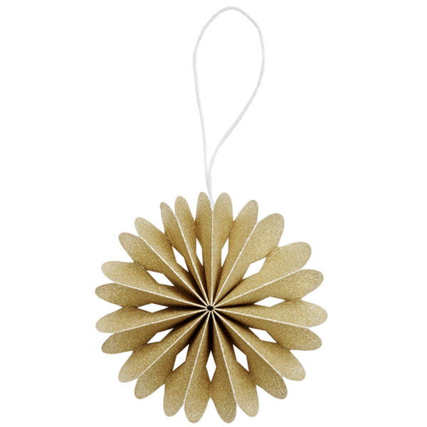 Delight Department papieren kersthanger goud (Ø 8 centimeter)