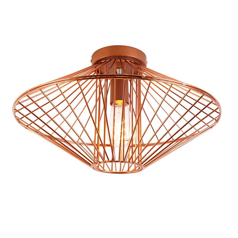 QAZQA Plafondlamp zahra - Koper - Design - D 450mm