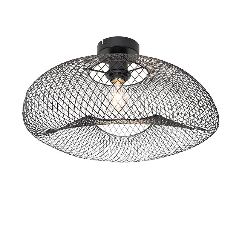 QAZQA Moderne plafondlamp zwart - Zora