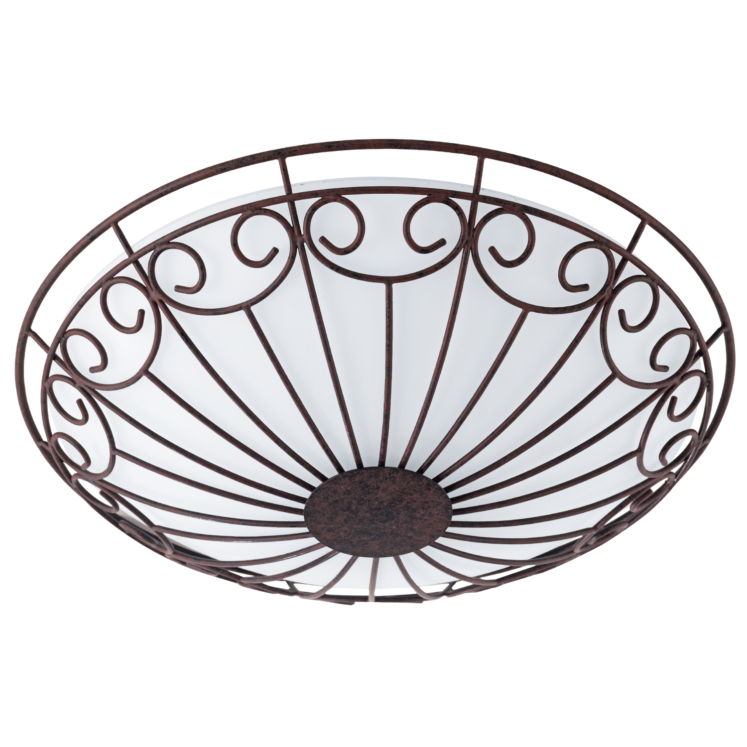 EGLO Colti Plafondlamp - E27 - Ø 35 cm - Antiek-Bruin|Wit gelakt