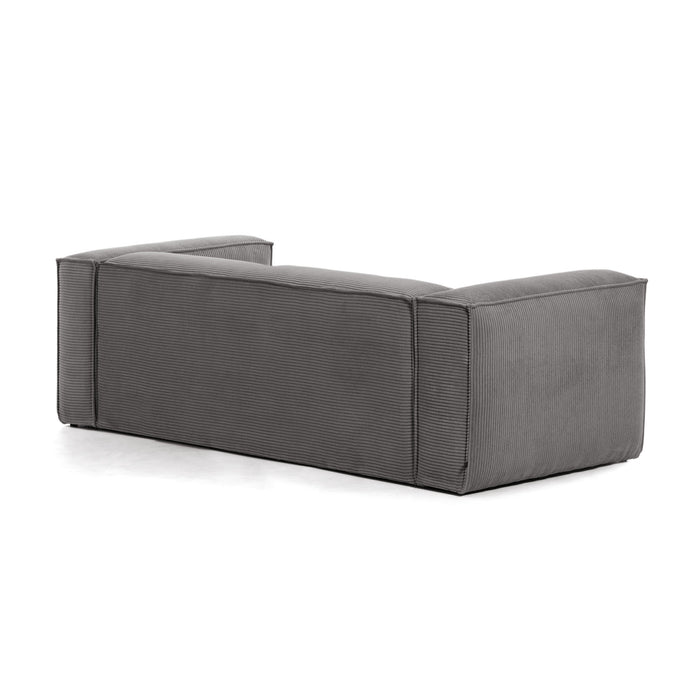 Kave Home Blok 3-zitsbank - Donkergrijs - Rib