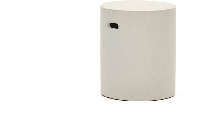 Kave Home - Aiguablava voetsteun in wit cement, Ø 37 cm