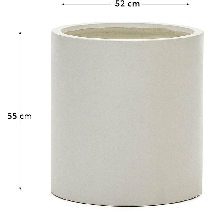 Kave Home - Aiguablava bloempot in wit cement, Ø 52 cm