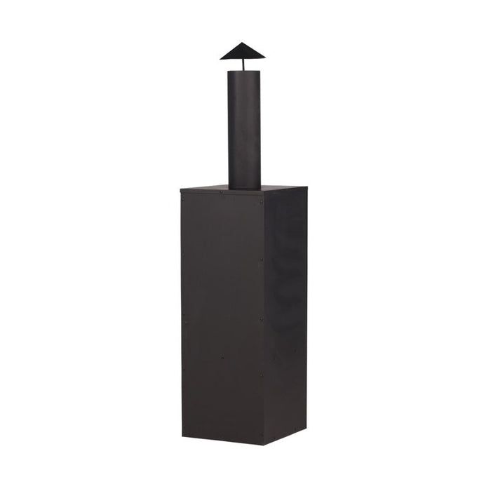 Nest outdoor Niklas metalen tuinhaard zwart - met schoorsteen