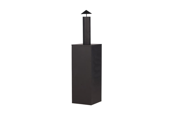 Nest outdoor Niklas metalen tuinhaard zwart - met schoorsteen