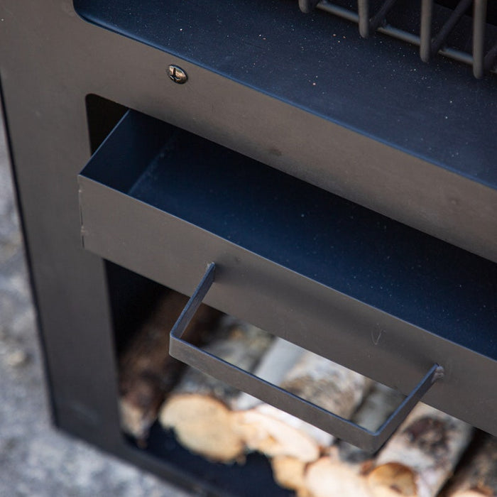 Nest outdoor Niklas metalen tuinhaard zwart - met schoorsteen