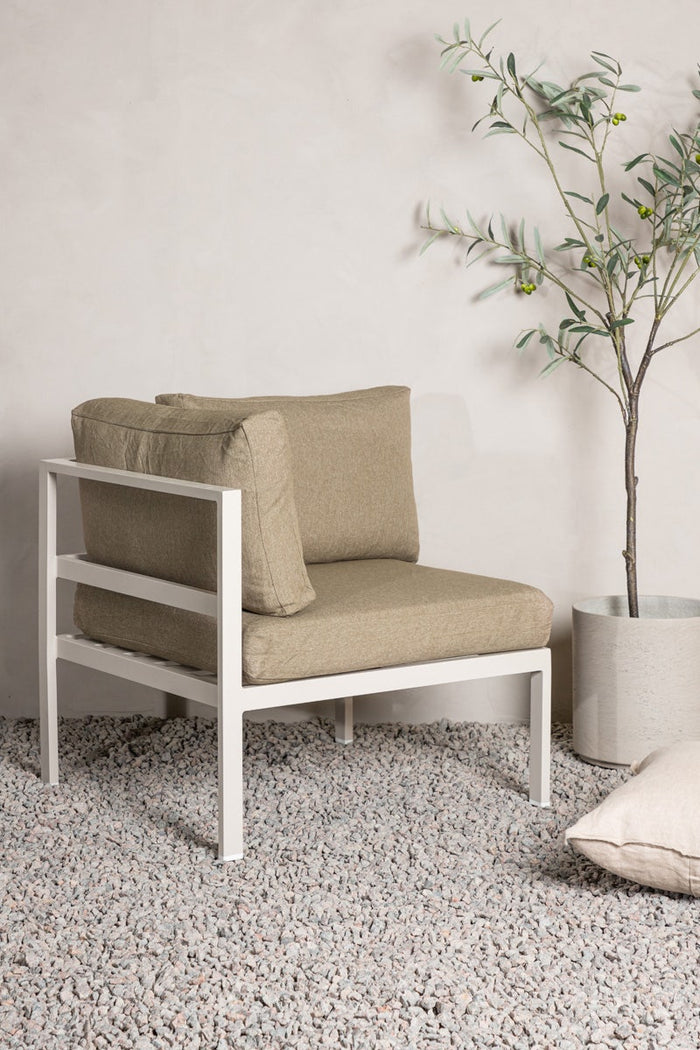 Nest outdoor Milena modulair loungeset hoekelement beige - 74 x 74 cm