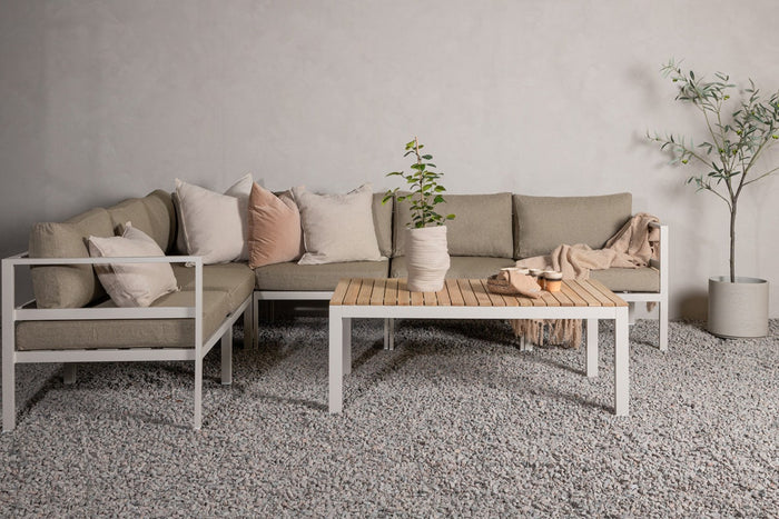 Nest outdoor Milena modulair loungeset hoekelement beige - 74 x 74 cm