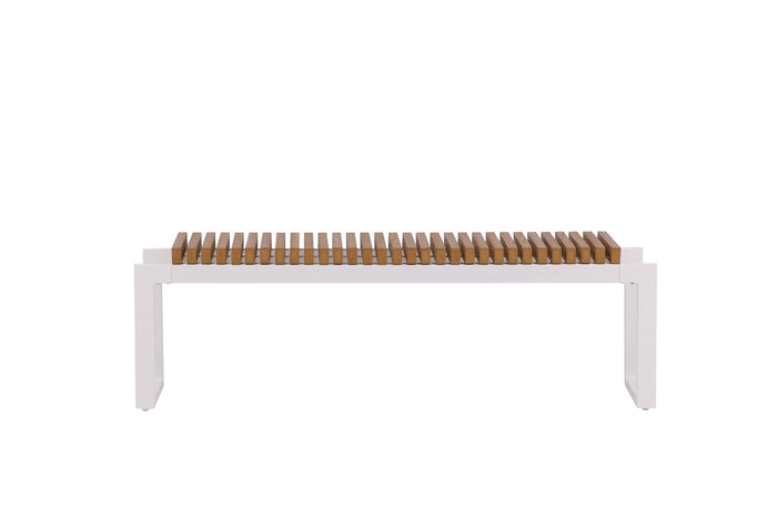 Nest outdoor Karl aluminium tuinbank wit - 140 x 45 cm