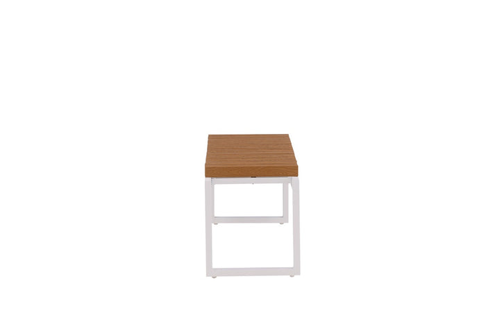 Nest outdoor Karl aluminium tuinbank wit - 140 x 45 cm