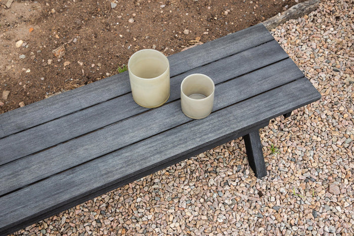 Nest outdoor Leon houten tuinbank zwart - 230 x 45 cm