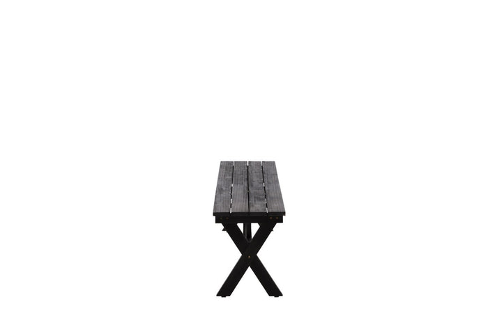Nest outdoor Leon houten tuinbank zwart - 230 x 45 cm