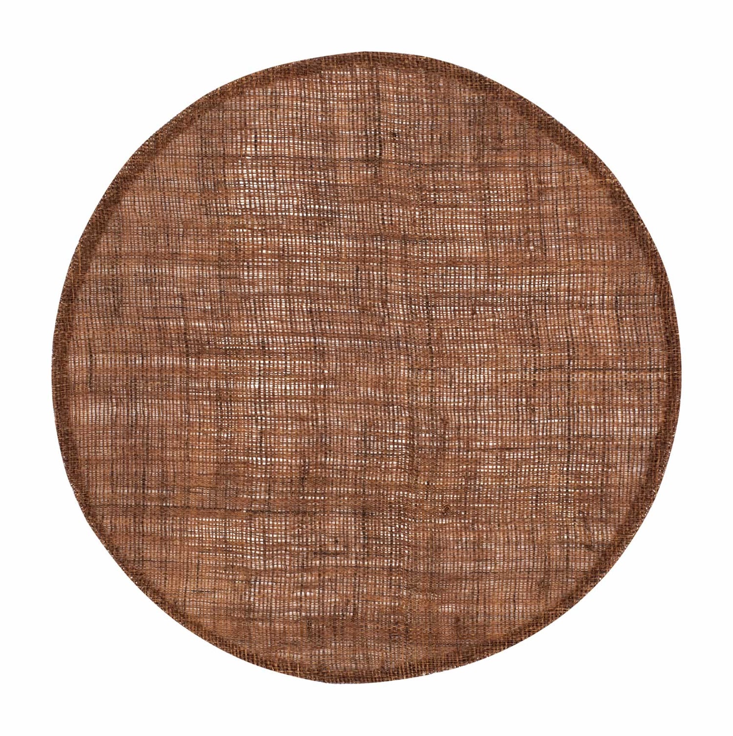 Home Delight - Placemat Linnen rond cognac set|6