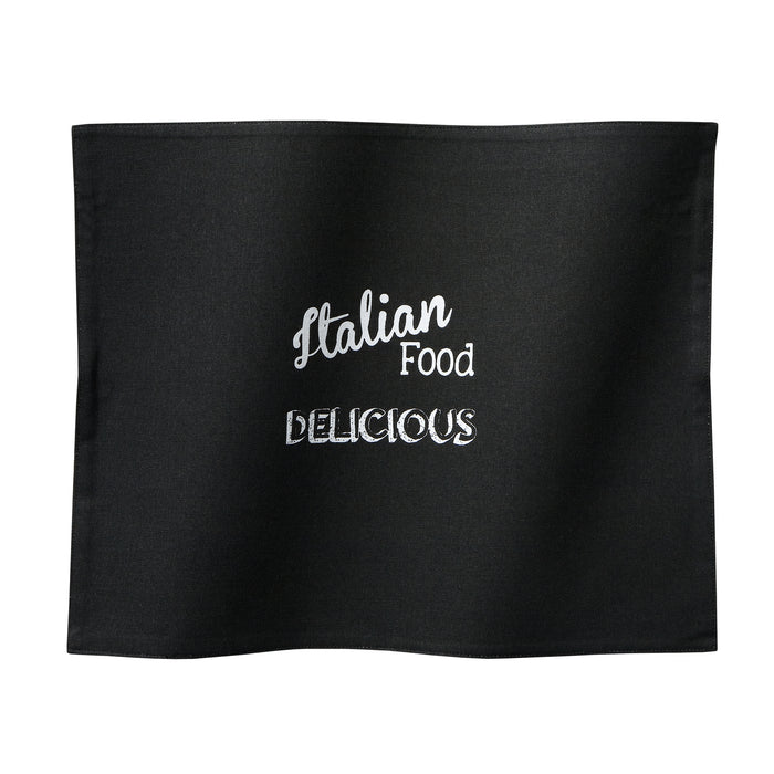 DDDDD placemat Italian food 35 x 45 cm black per 6 stuks