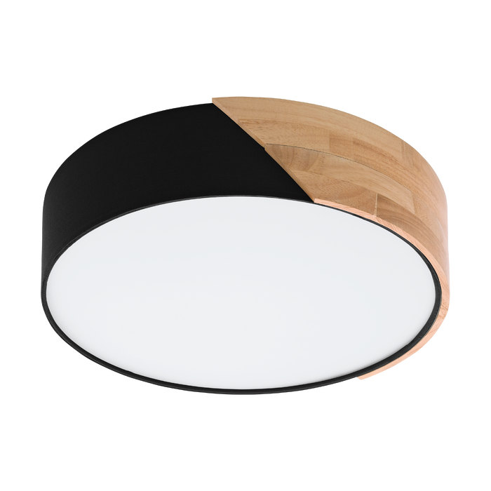 EGLO Grimaldino Plafondlamp - E27 - Ø 40 cm - Zwart|Bruin|Wit