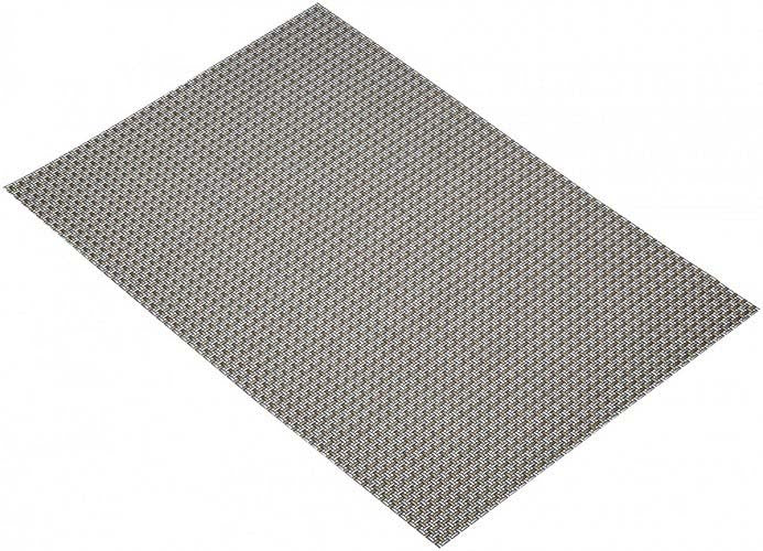 KitchenCraft - Set van 6 - Placemat Woven - Grijs Metallic, 30x45cm -