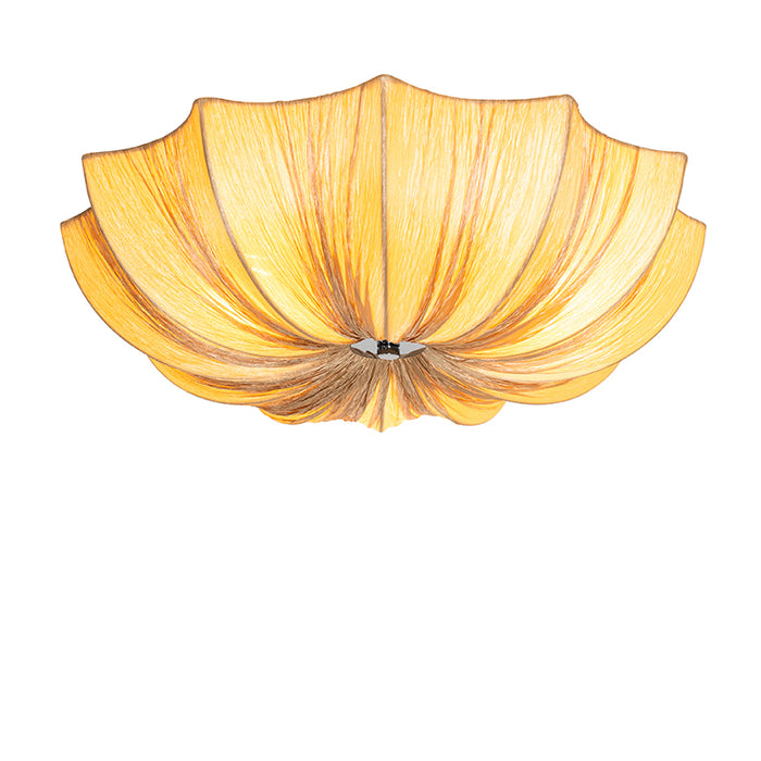 QAZQA Japandi plafondlamp beige 52cm 3-lichts - Plu