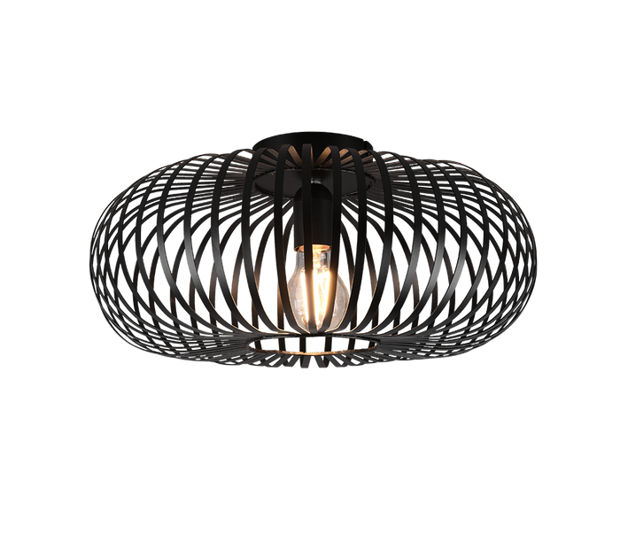 Trio Leuchten Johann Plafonnière Ø 40cm 60W Zwart