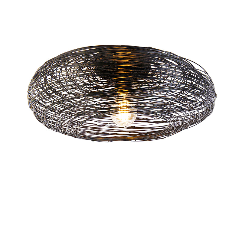 QAZQA Design plafondlamp zwart ovaal - Sarella