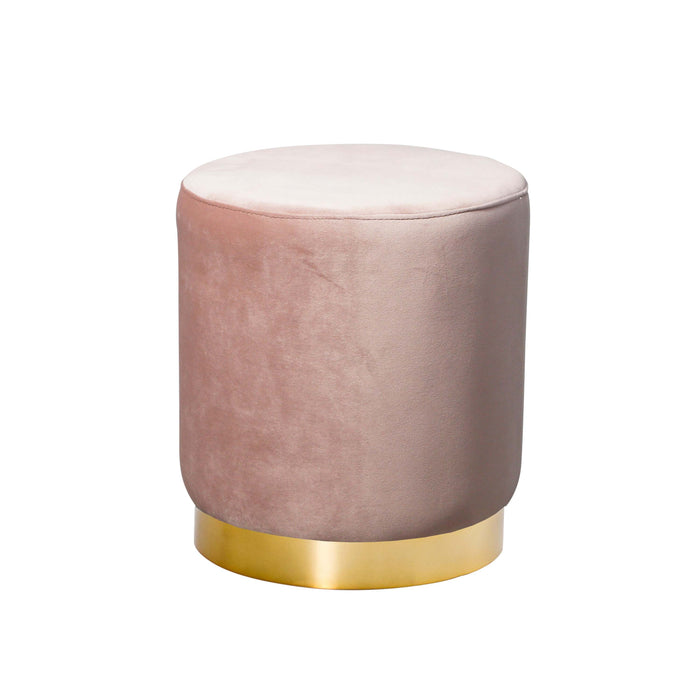 Furnified - Velvet Poef - Piano - Roze