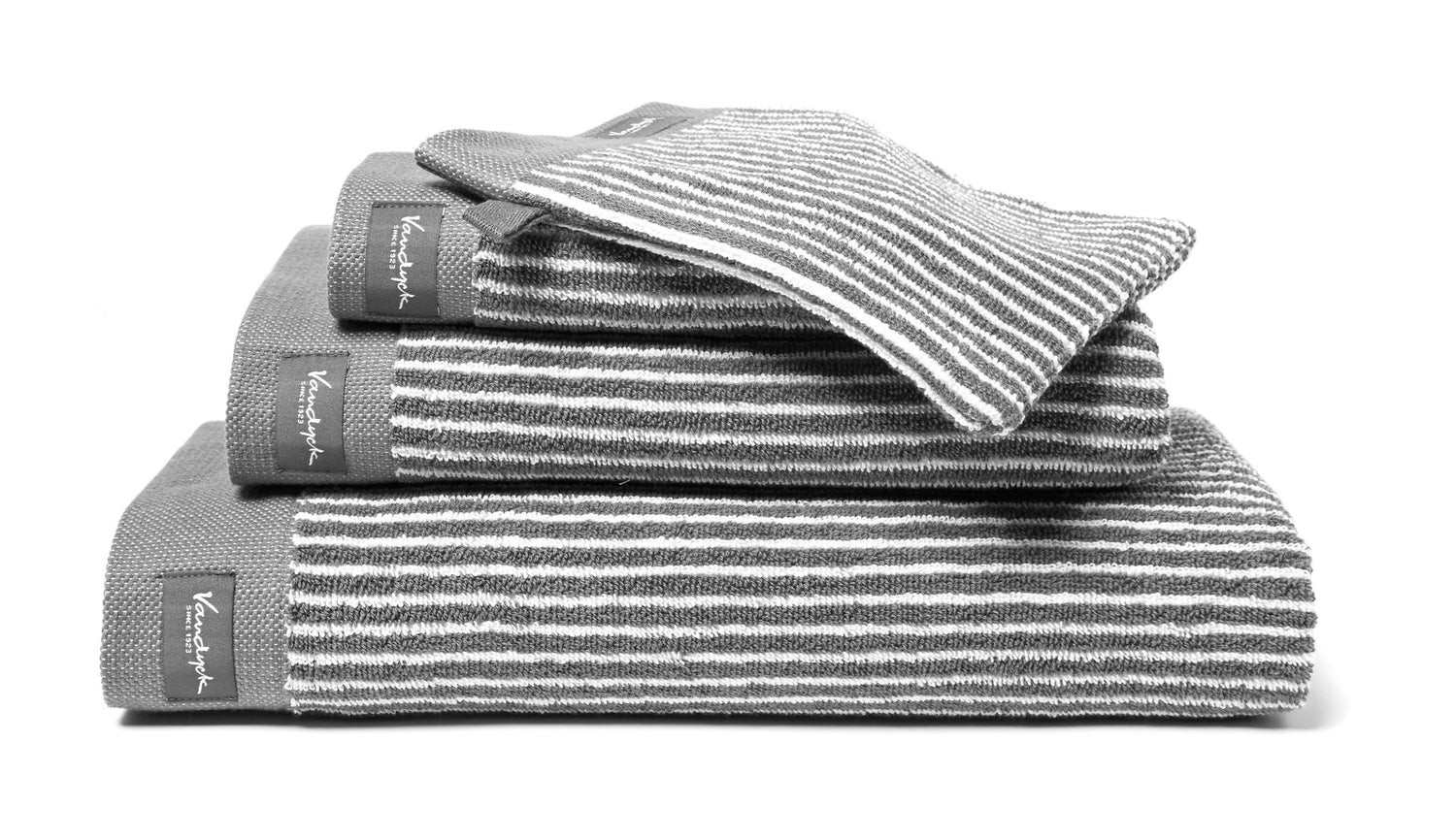 Vandyck - Gastendoek HOME Petit Ligne Mole Grey (set|6 stuks)