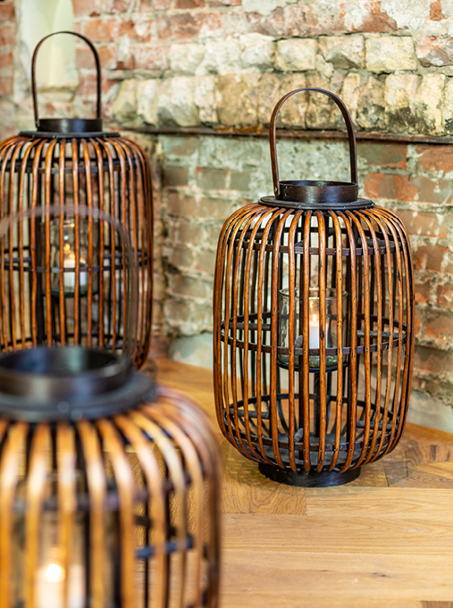 Sweet Living - Bruine Lantaarn Eden - Ø34xH50 cm